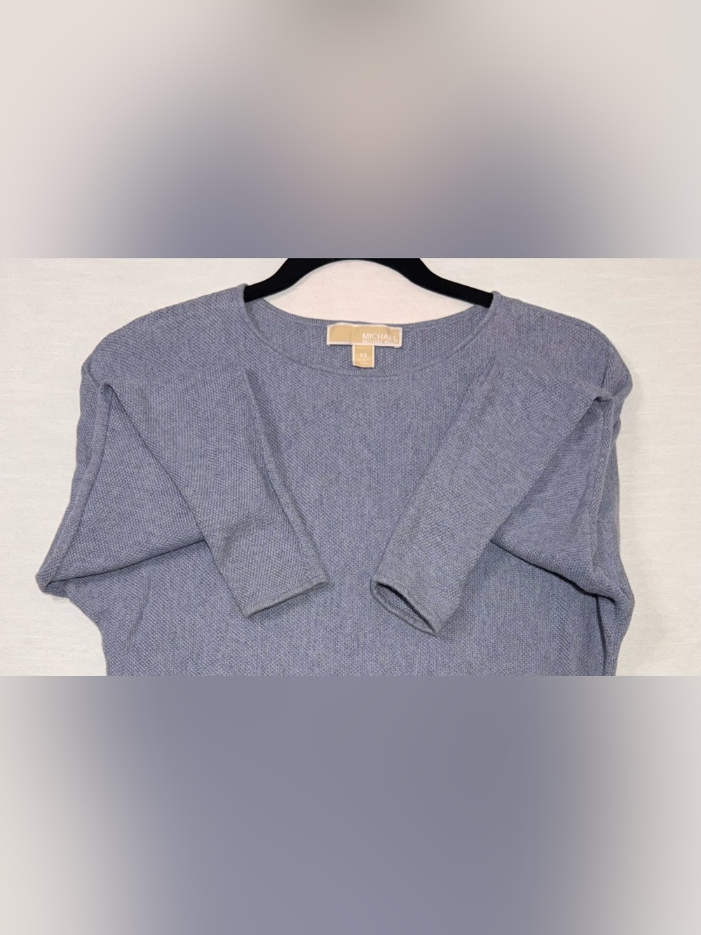 Michael Kors Dusty Blue Scoop Neck Sweater